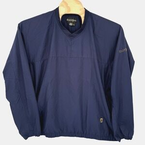 FootJoy FJ Solid Navy Blue Golf‎ Windbreaker Rain Jacket Vest XL Long Sleeve